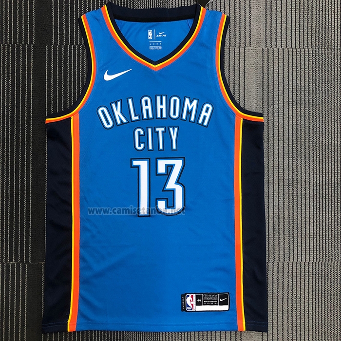 Camiseta Oklahoma City Thunder Paul George #13 Icon Azul
